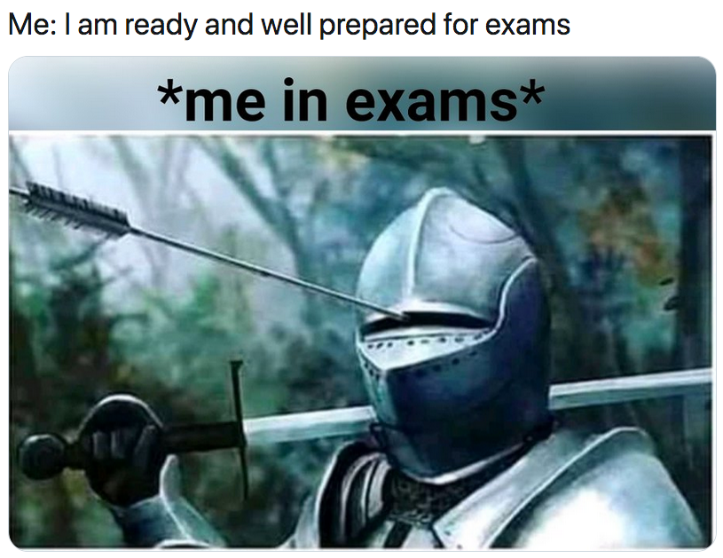 exam preparation meme