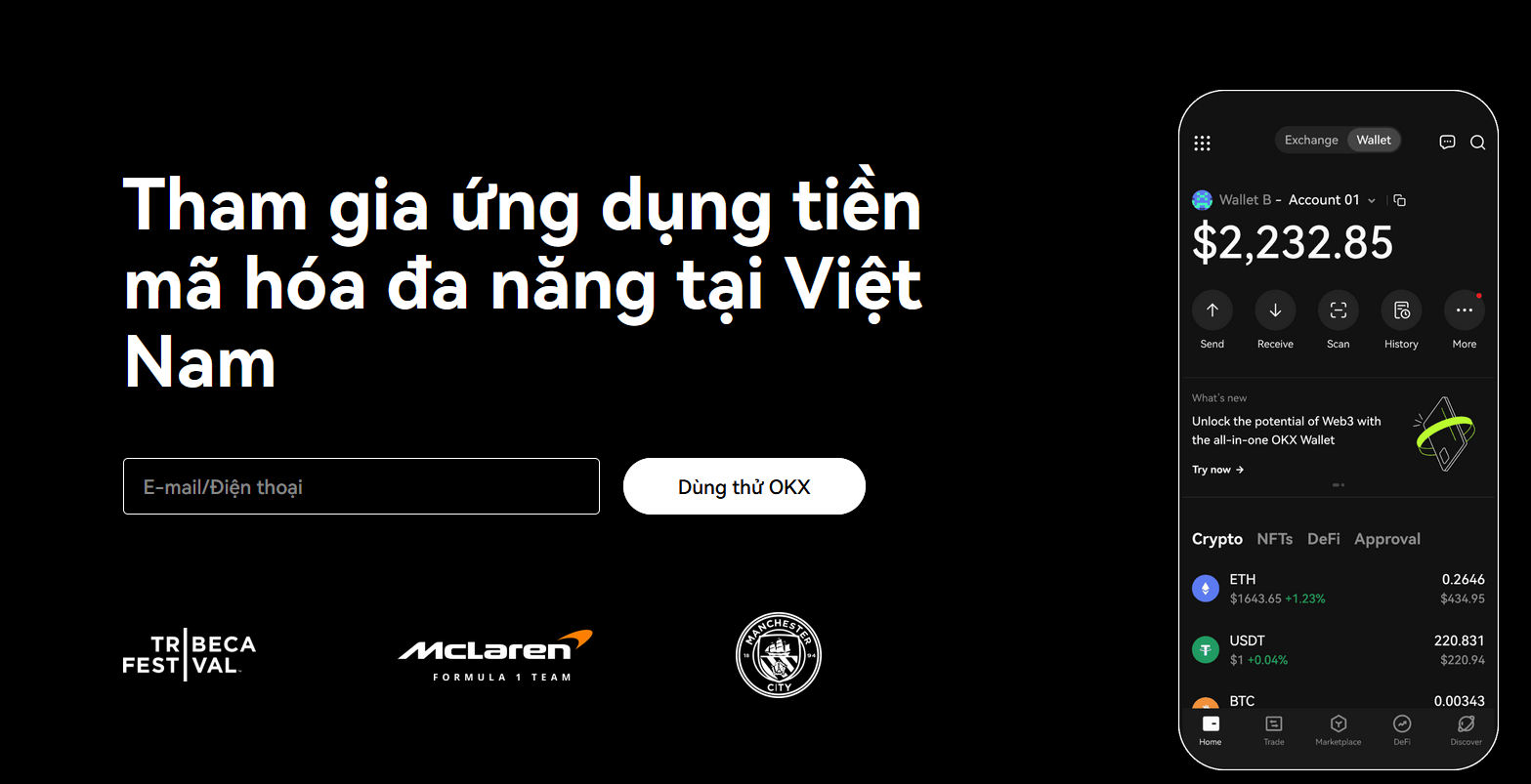 Hướng dẫn mua tiền điện tử trên sàn giao dịch OKX.