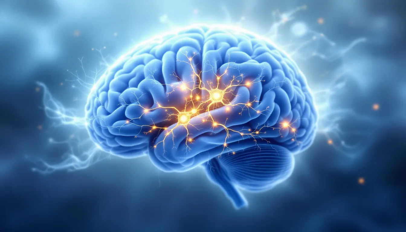 A brain scan showing abnormal activity associated with epilepsy.