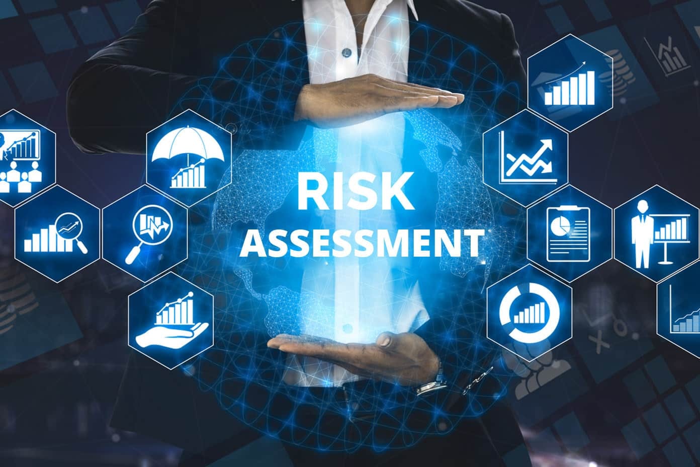 The image represents the concept of risk managing practices