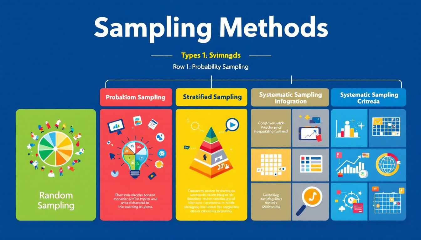 A chart categorizing types of sampling methods.