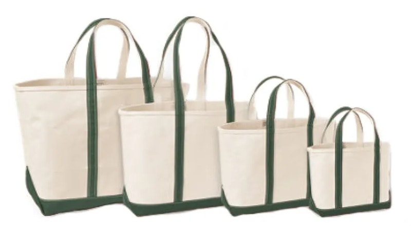 different sizes of tote bag