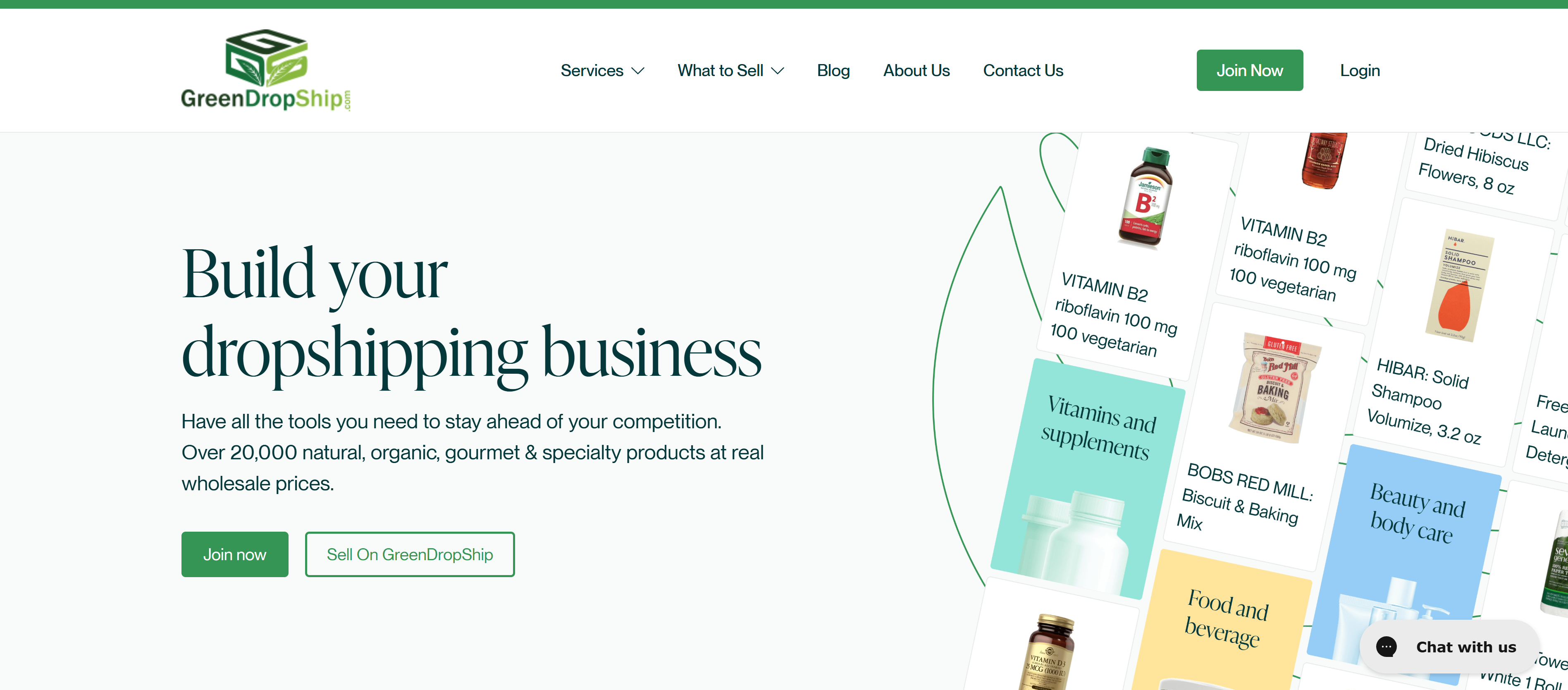 greendropship landing page screenshot