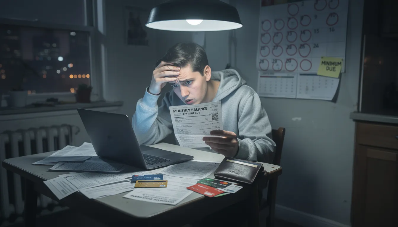 The image depicts a visual representation of Singapore's growing credit card debt, highlighting key statistics such as the record high average credit card debt and unpaid balances among credit card holders. It emphasizes the economic pressures faced by Singaporeans amid rising prices and the importance of financial literacy and personal finance management.