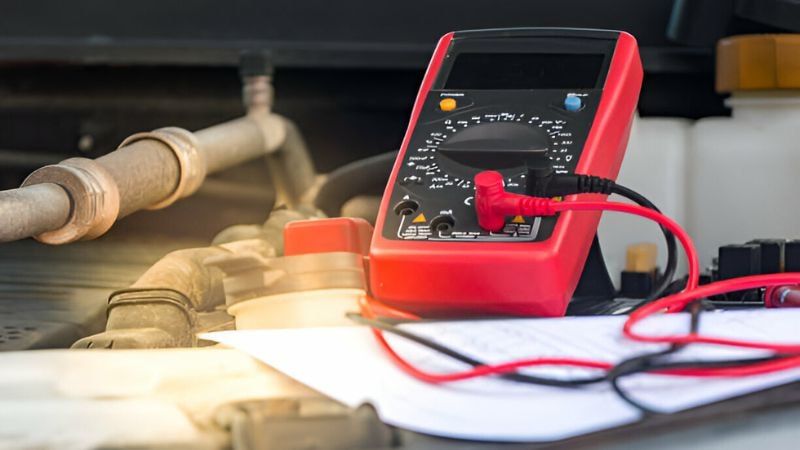 multimeter to test the headlight lamp