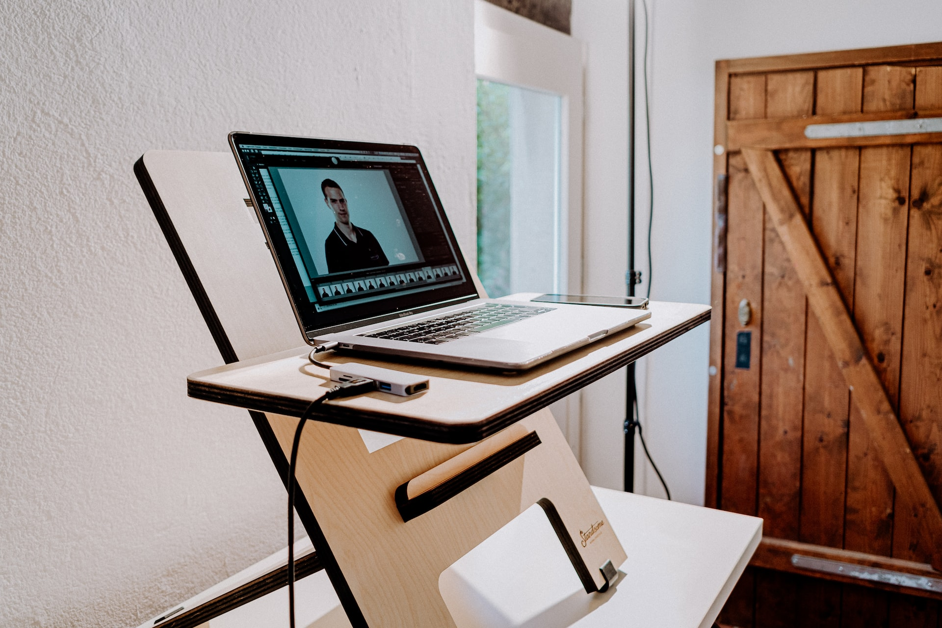 space saving ergonomic desk