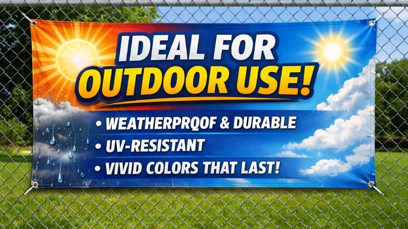 Perks of vinyl banner printed on outdoor placed vinyl banner