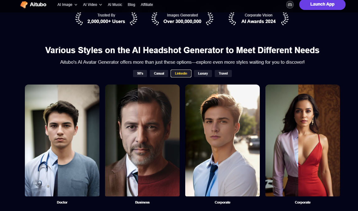 Aitubo: Free AI Headshot Generator Online 