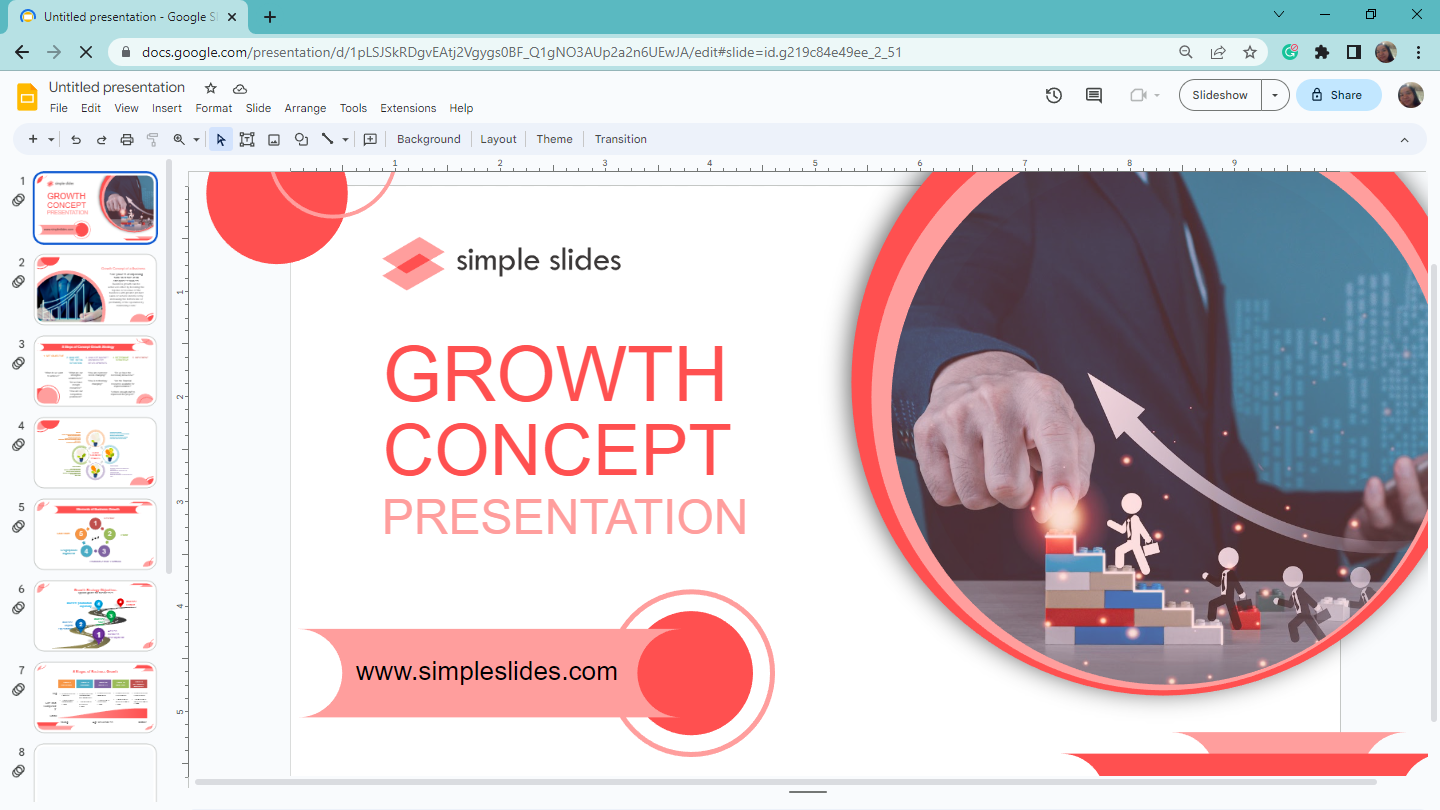 First,set up your Google Slides presentation on your computer.