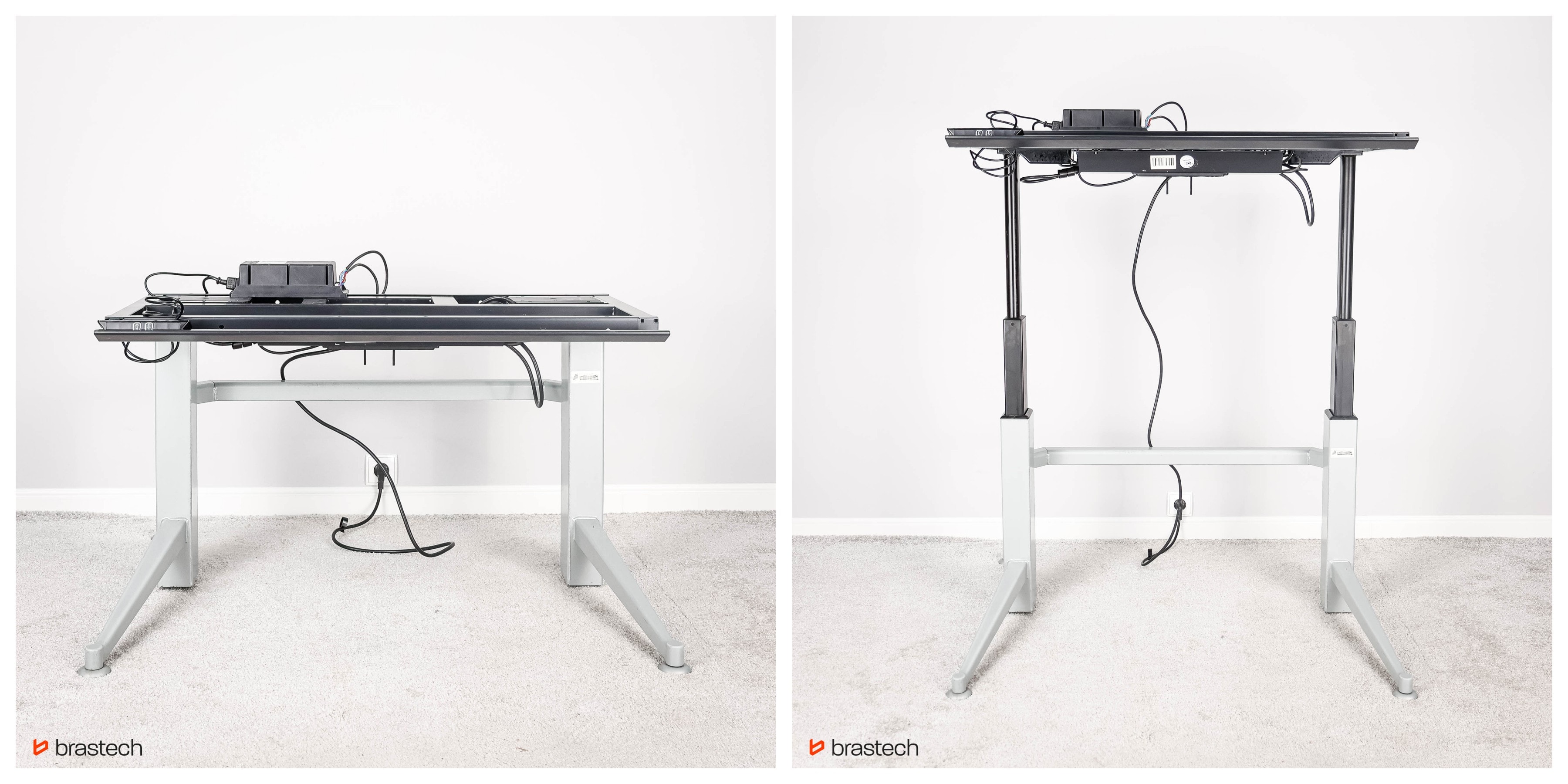 Recenzja biurka Aspa z mechanizmem Linak – biurko elektryczne, które spełni Twoje oczekiwania. 4 Minimalna oraz maksymalna wysokość biurka. Źródło: Brastech