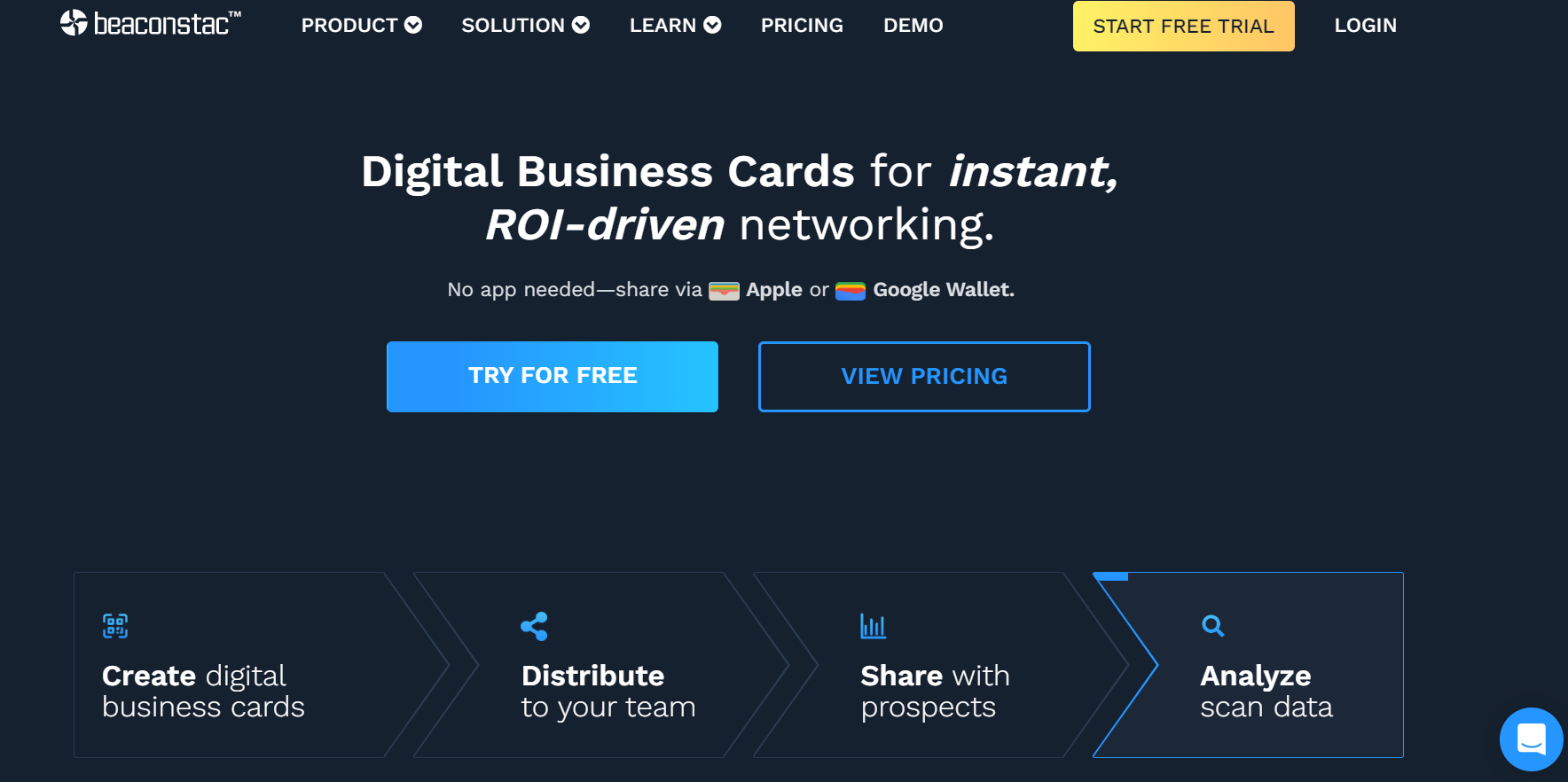 Beaconstac’s electronic business card