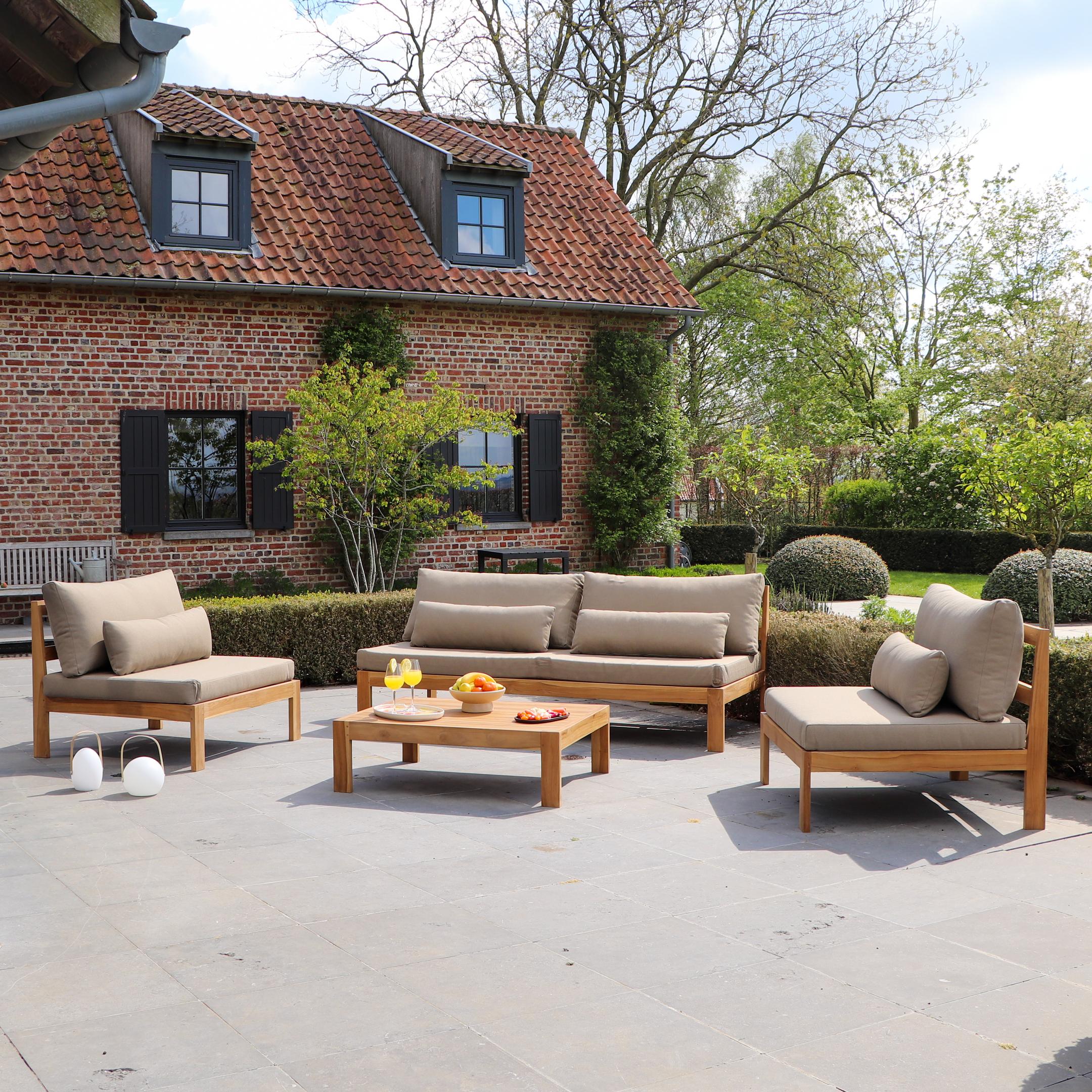 Salon bas de jardin en bois TOUQUET