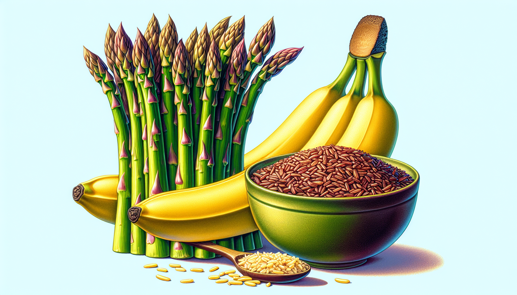 Illustratie van voedingsmiddelen die het libido stimuleren