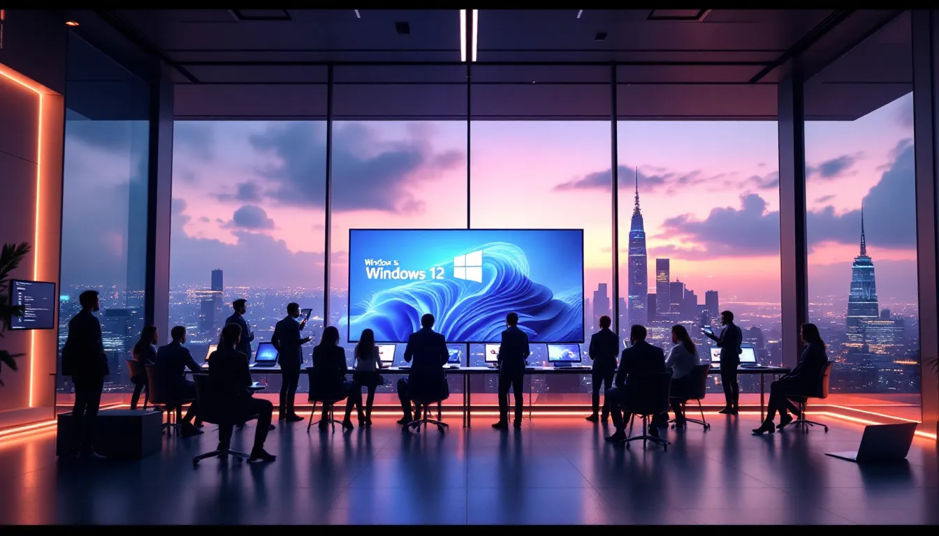 Cloud-Nutzung mit Windows 12 im Unternehmenskontext.