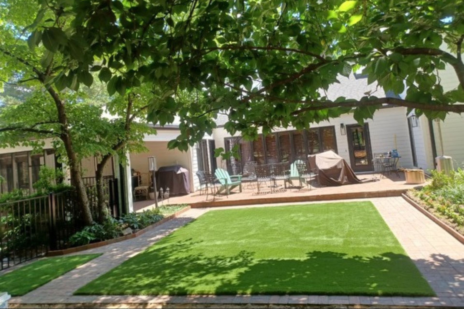  cost-effective artificial lawn installation finished project