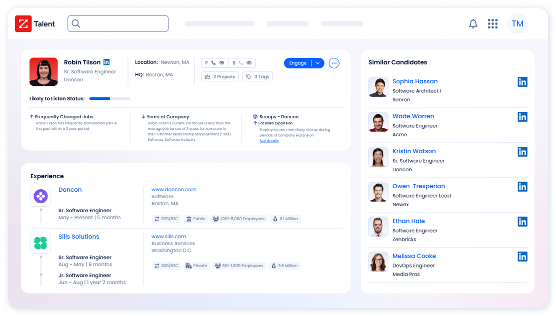 ZoomInfo Talent - sales intelligence platform