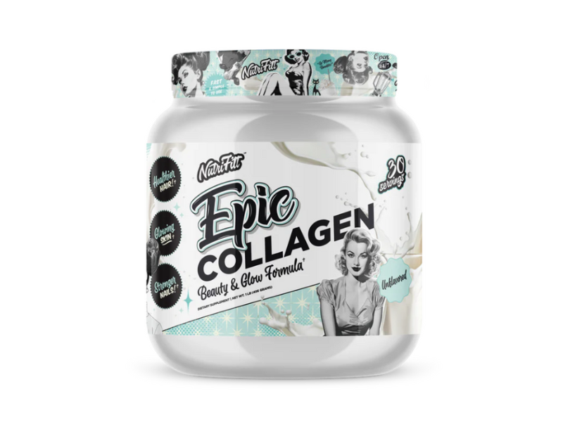 An image showing NutriFitt's collagen protein supplement.