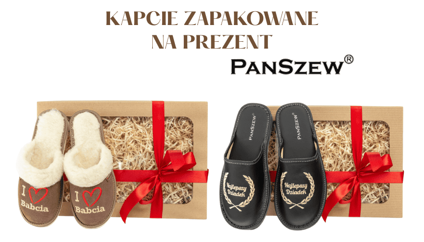 gotowe kapcie zapakowane na prezent