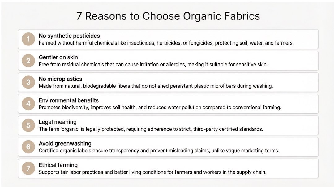 reasons to choose organic fabrics