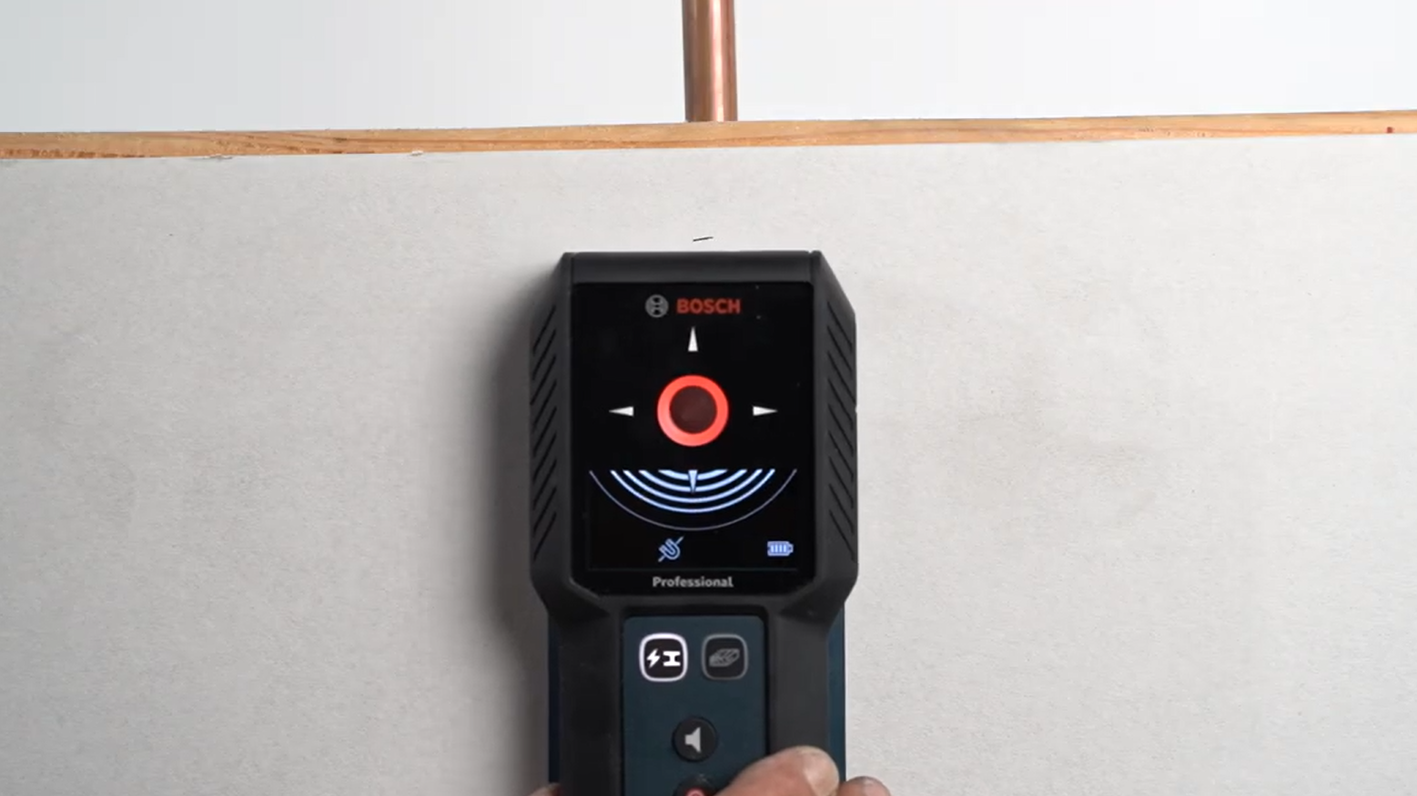 Bosch wall scanner used for copper pipe detection
