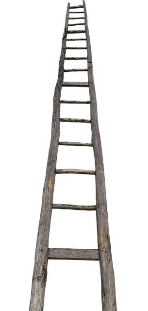 ladder, wooden ladder, 
