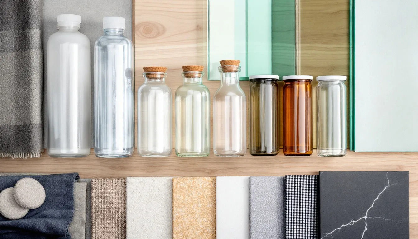De afbeelding toont verschillende materialen en glassoorten naast elkaar, waaronder kunststof kozijnen en houten kozijnen, wat een visuele vergelijking mogelijk maakt voor het kiezen van het juiste type kozijn. Deze configurator biedt een overzicht van opties zoals triple glas en diverse afwerkingen voor maatwerk oplossingen.
