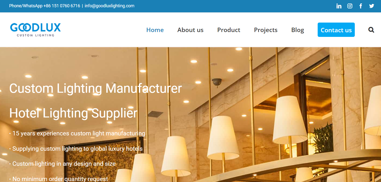 Top 10 Hospitality Lighting Manufacturers and Suppliers in China