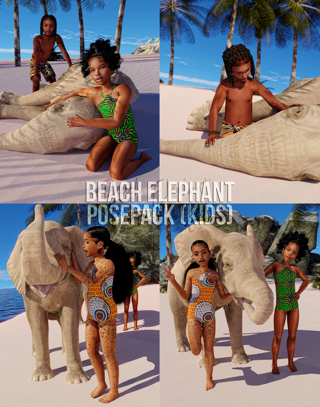 Beach Elephant Pose Pack