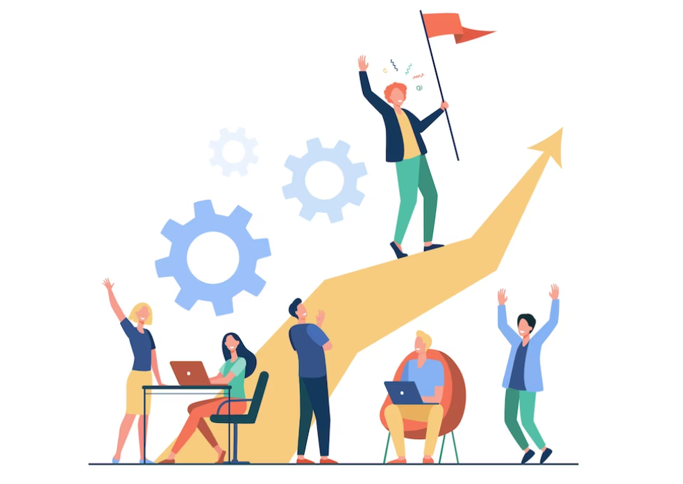 Business success. Enterprose sales.