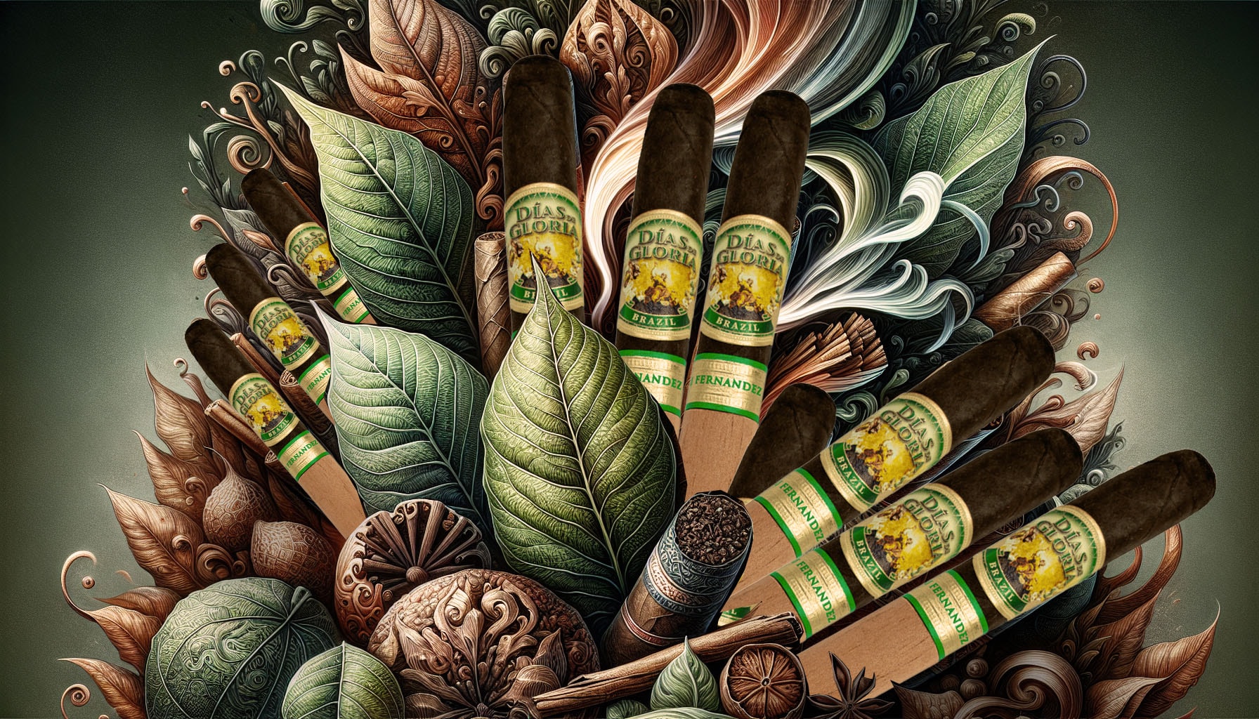 A visual breakdown of a cigar blend, showcasing its distinct components.