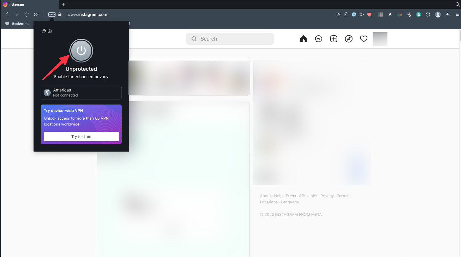Remote.tools shows how to use Instagram via VPN on opera for macOS