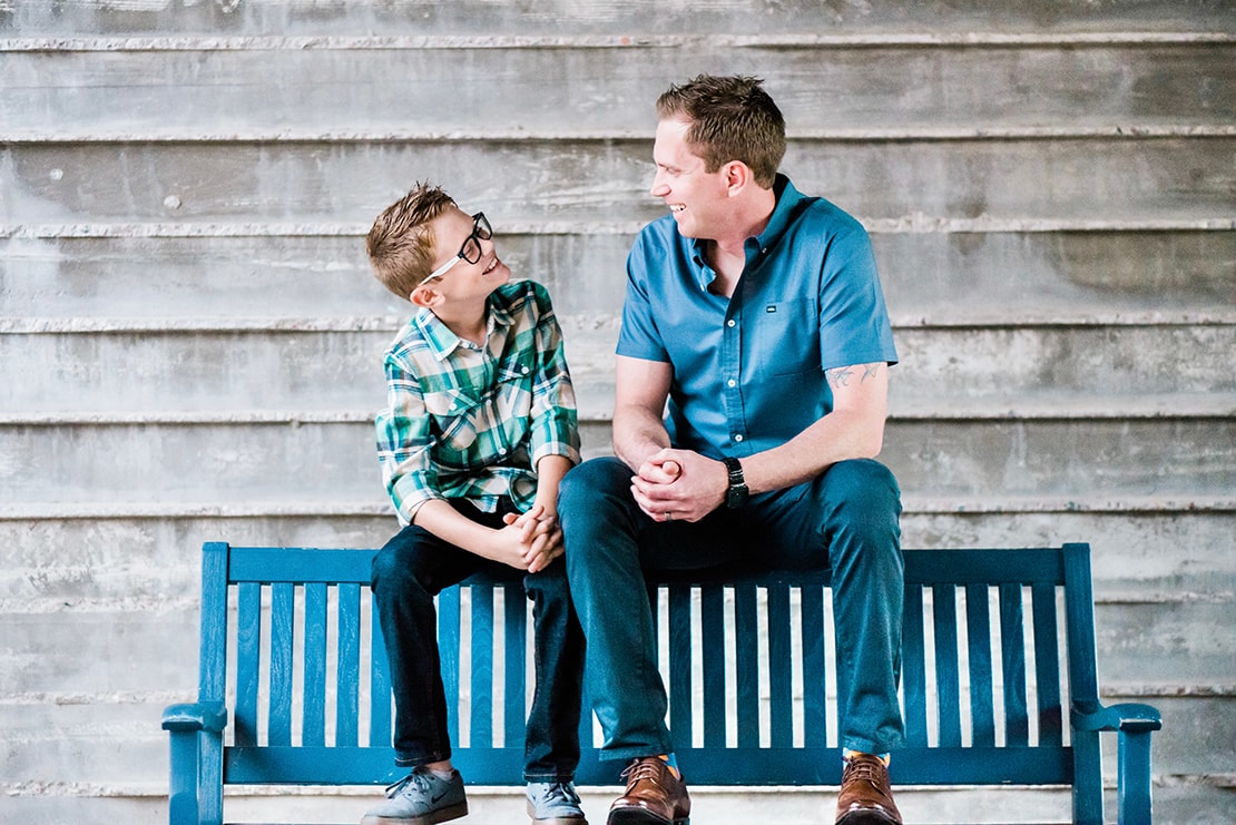 Family Photography, showing a true connection in a candid moment in Scottsdale, Arizona.