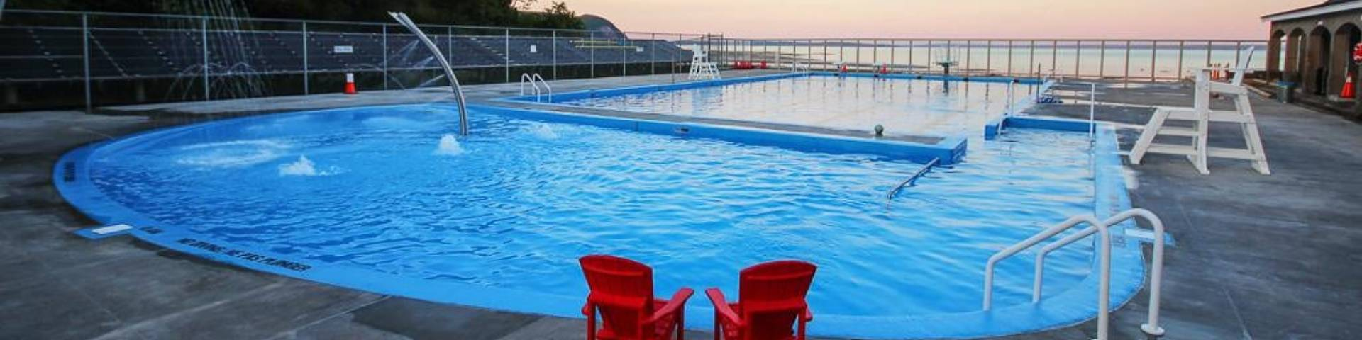 Easy access to saltwater pool, ask the main visitor center about it