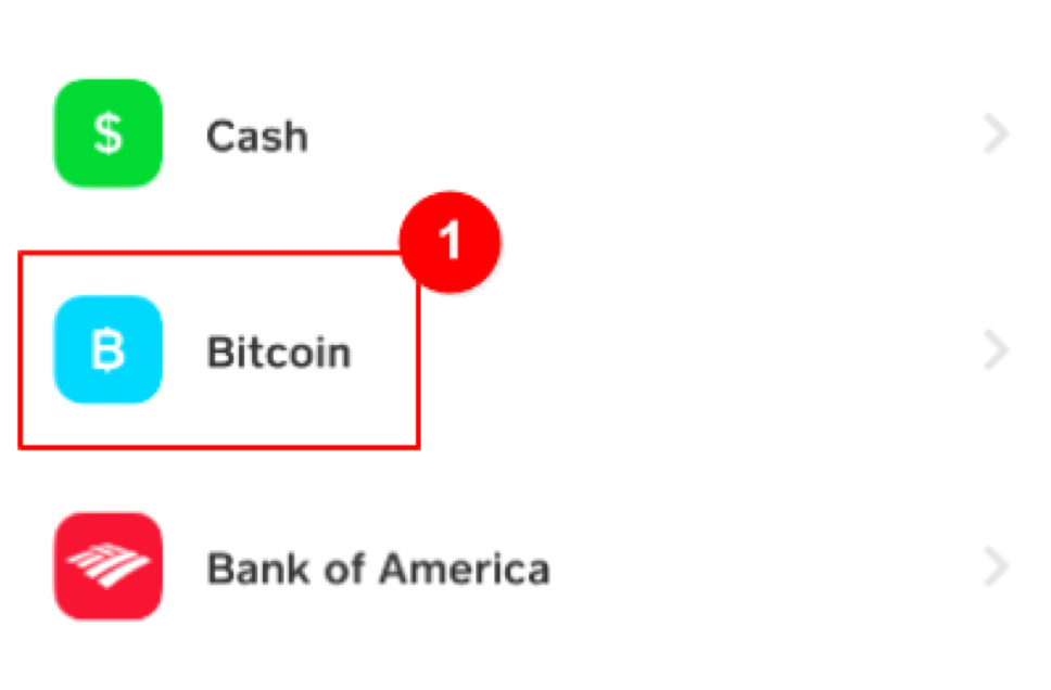 Cash App - Bitcoin