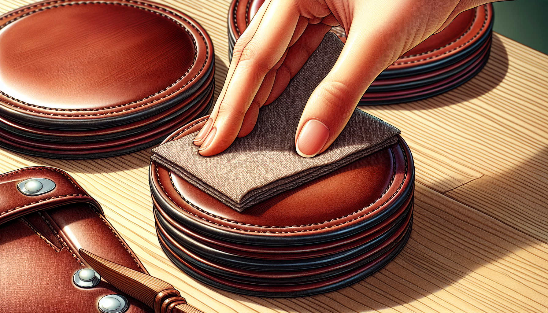 Leather coasters maintenance