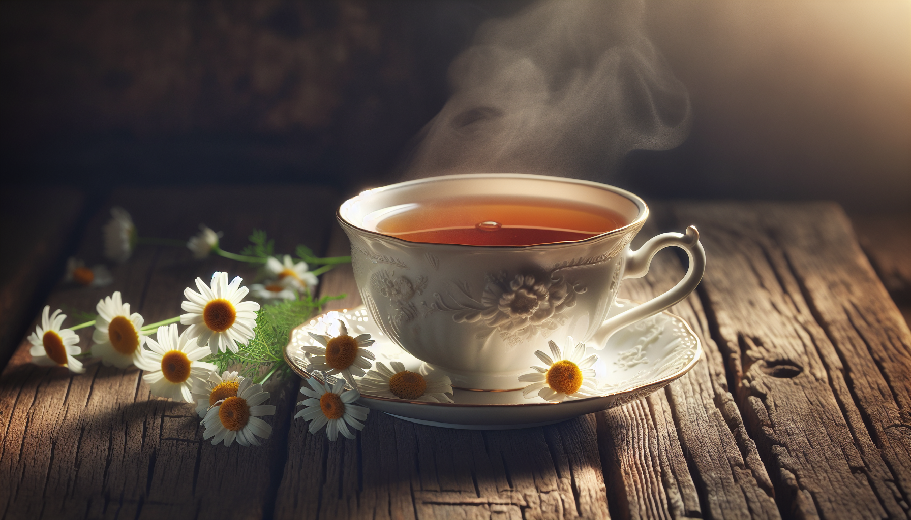 Soothing chamomile tea for period pain