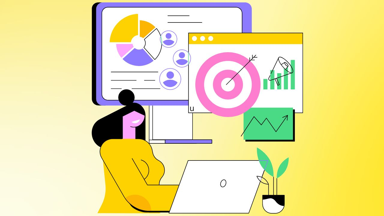 A person researching target audience for their cornerstone content