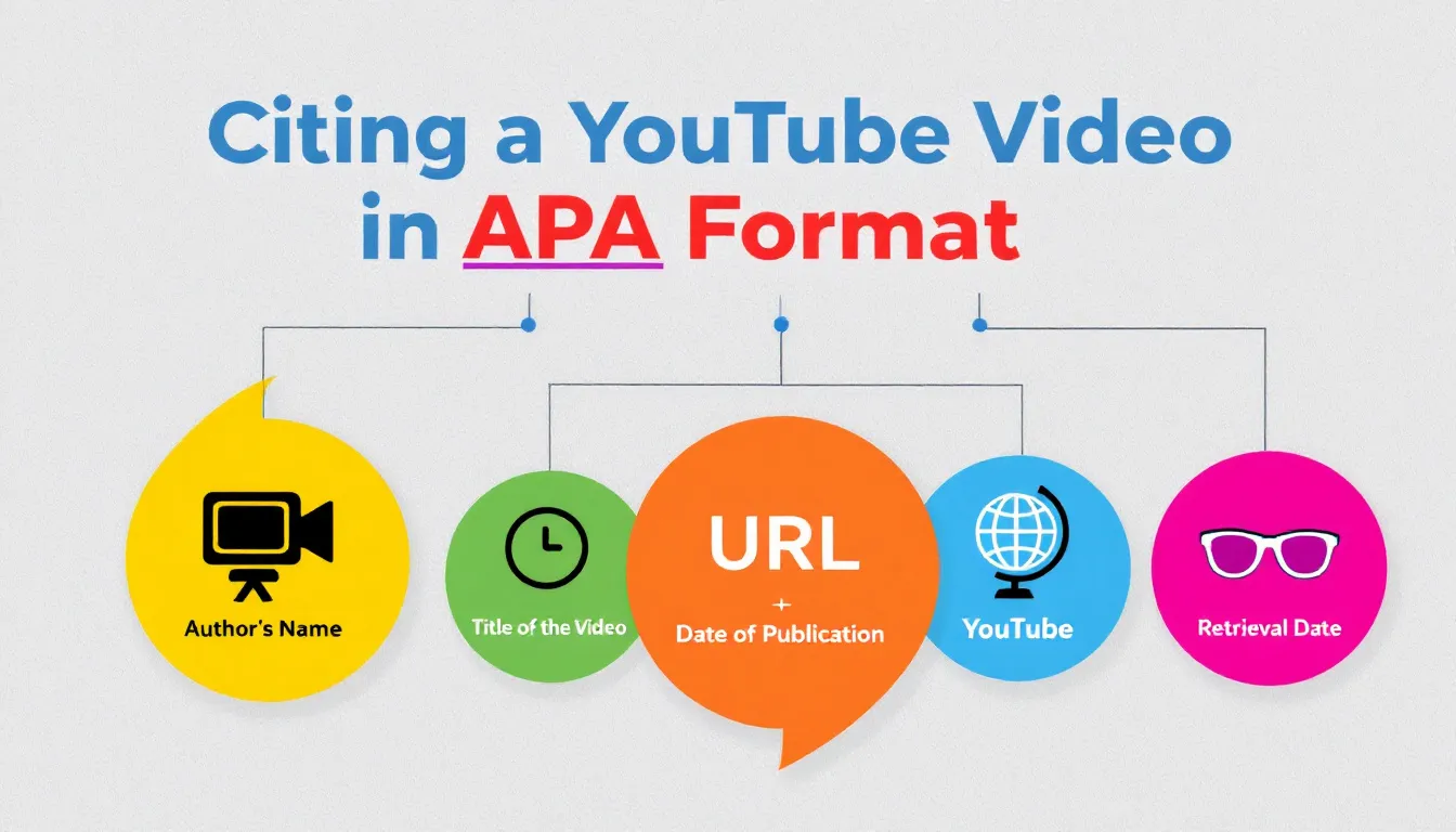 Essential elements for citing a YouTube video in APA format.