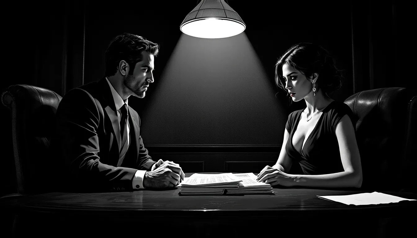 An illustration depicting sneaky tactics in divorce, such as concealing income.