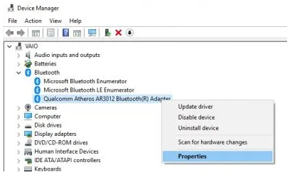install bluetooth driver in windows 10
