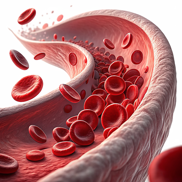 Blood vessels travelling to systemic tissue