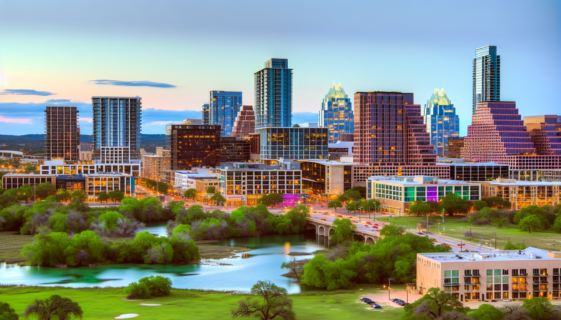 Scenic view of Austin, Texas