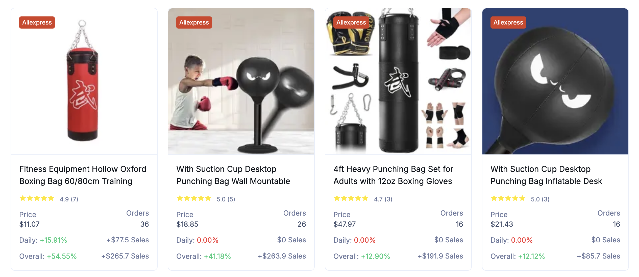 dropship fitness products - punching bag