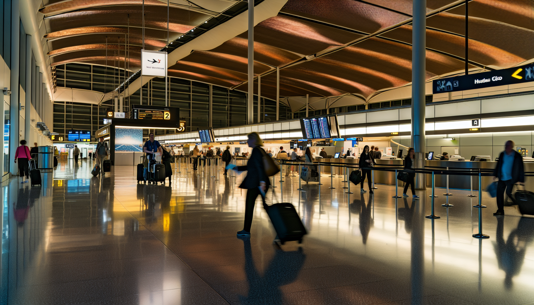 Newark Airport Terminal B, serving British Airways passengers