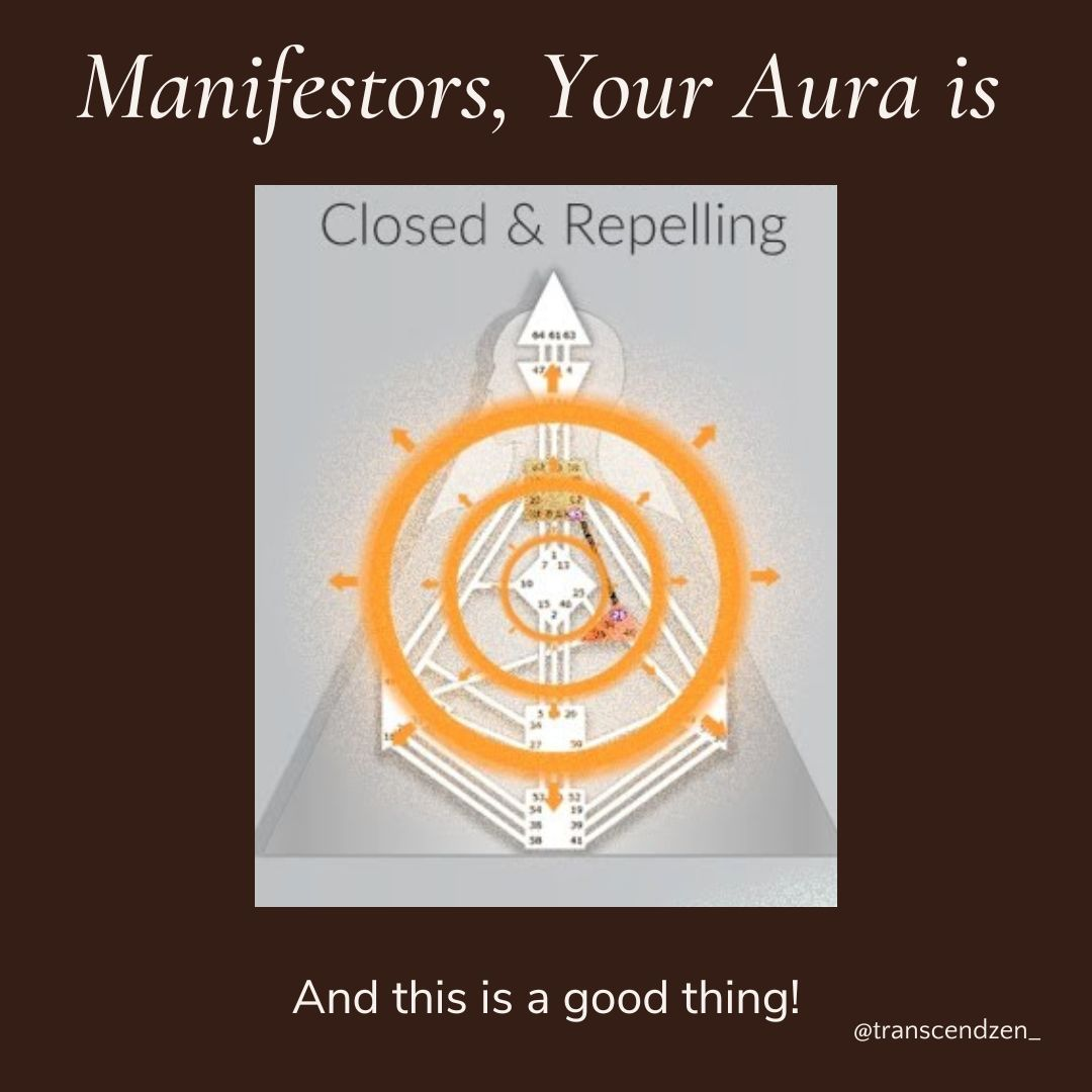 Manifestors, your aura is closed and repelling and this is a good thing!