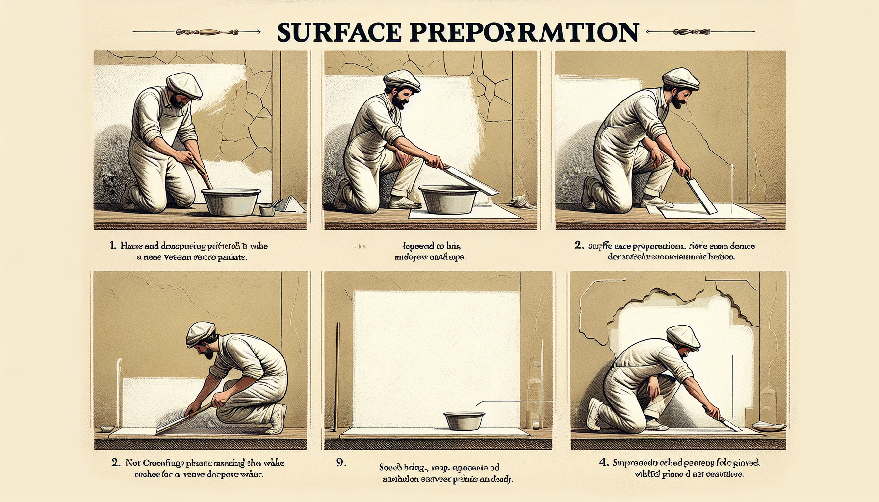 Surface preparation for Venetian stucco paint