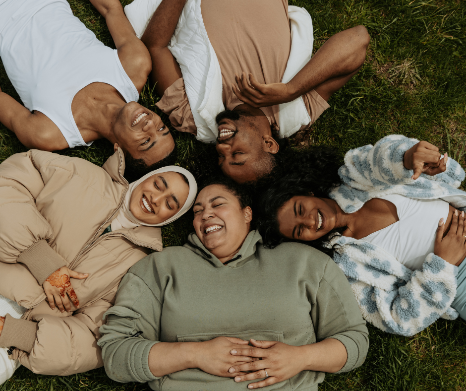 a group of happy young people