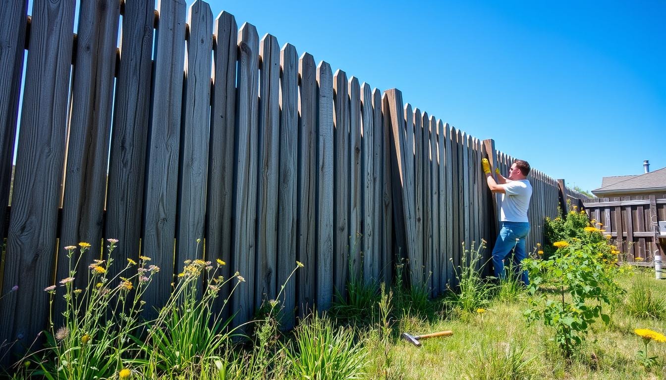 fixing leaning fence