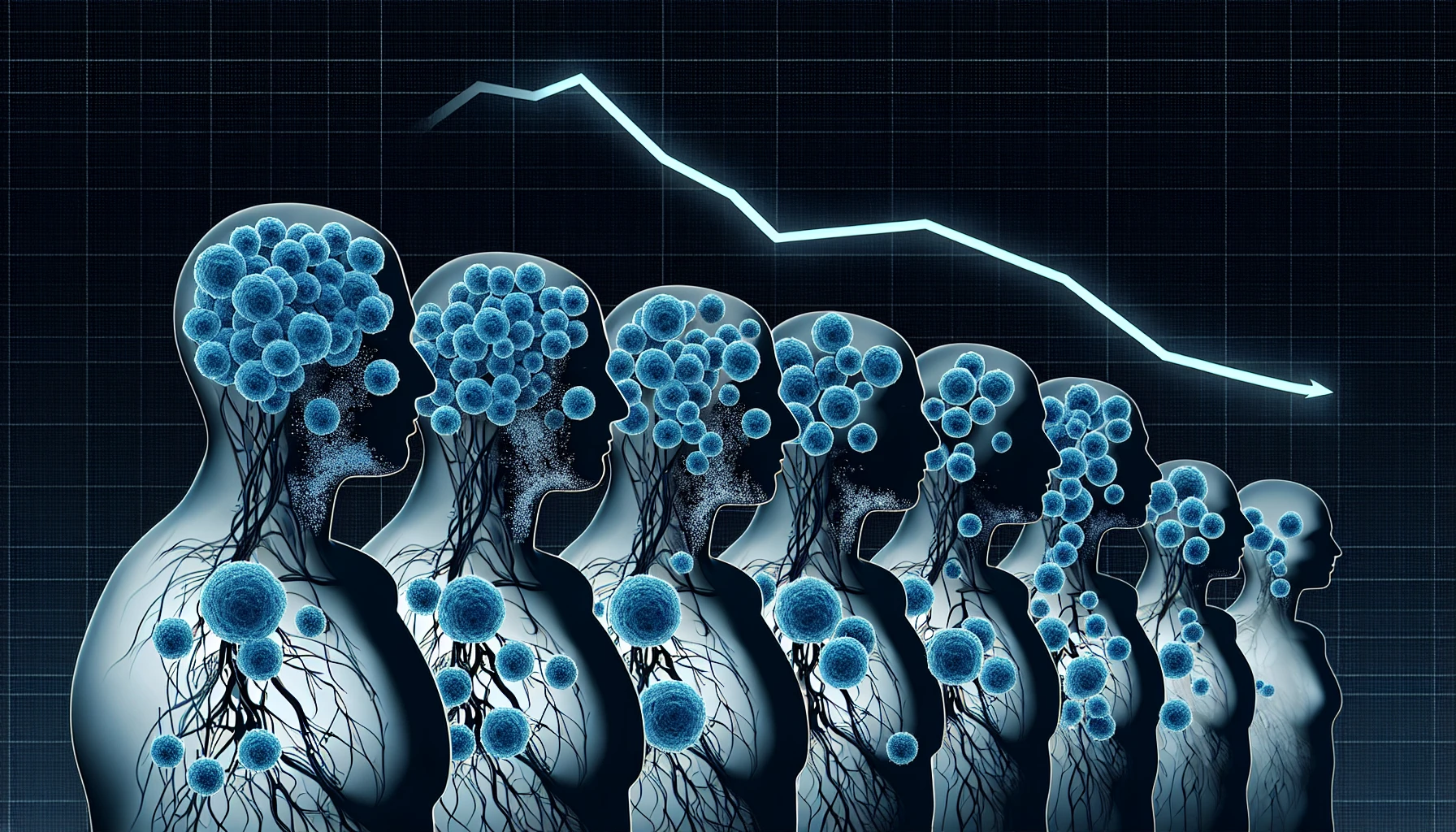 Illustration of survival statistics and lymph node metastasis