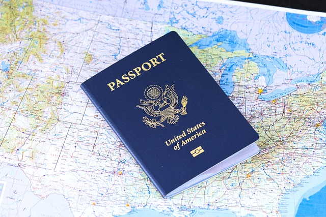                                                                         passport, map 